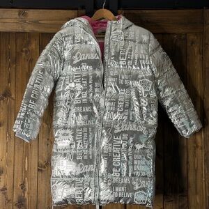 Silver Kids Puffer Jacket